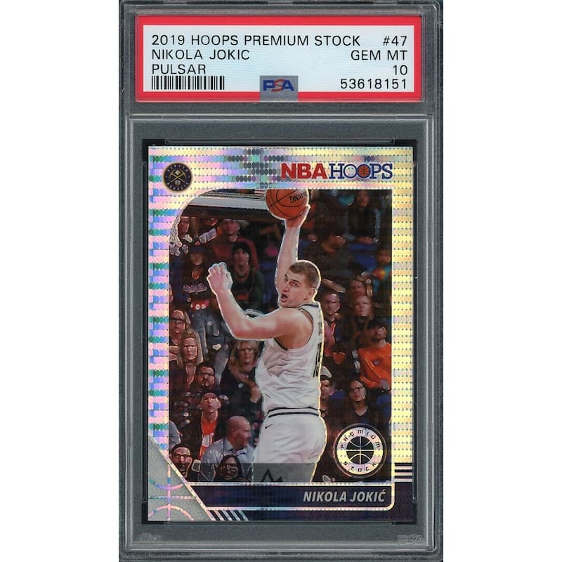 Nikola Jokic 2019 Panini Hoops Premium Stock Pulsar Card #47 PSA 10 - 8'6" x 11'6"