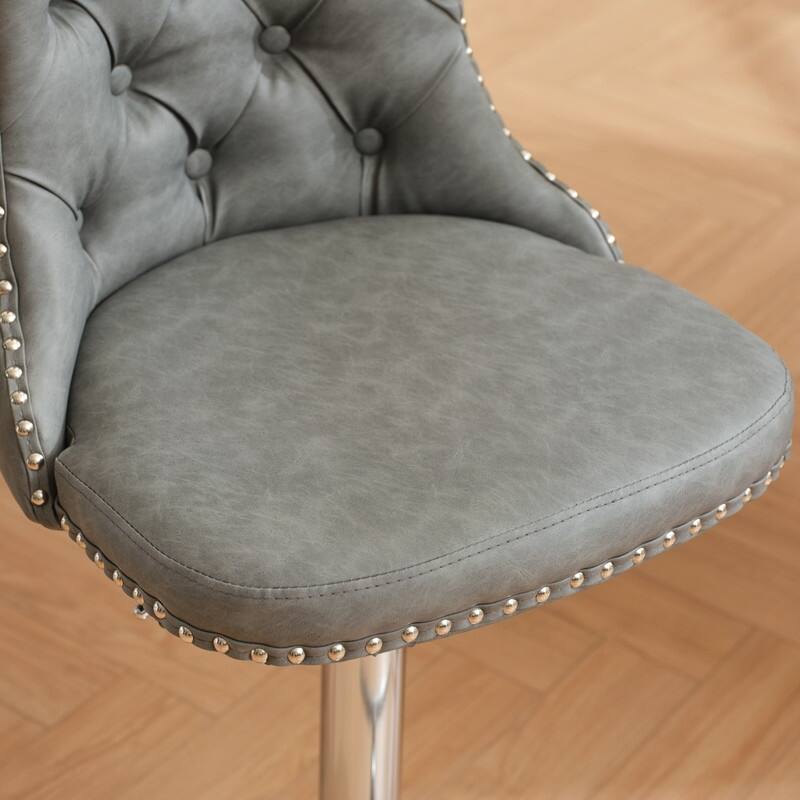 Swivel Foam Barstools Adjusatble Seat Set of 6