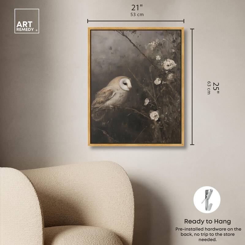 Owl in the Shadows I Canvas by Art Remedy