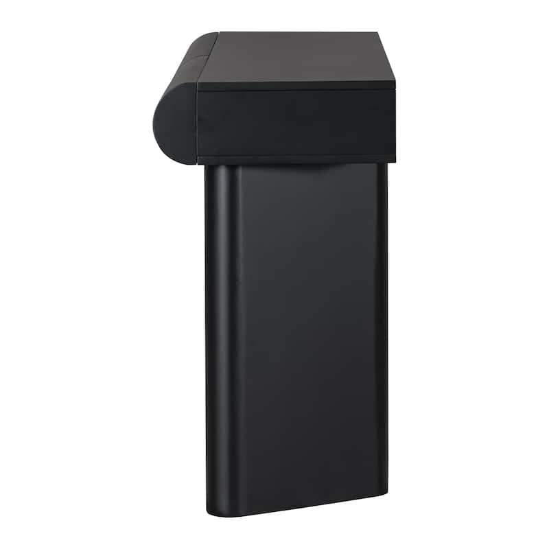 47.6-Inch Modern Painted Entryway Table – Features 2 Curved Drawers & Geometric Legs, Space-Saving Design.