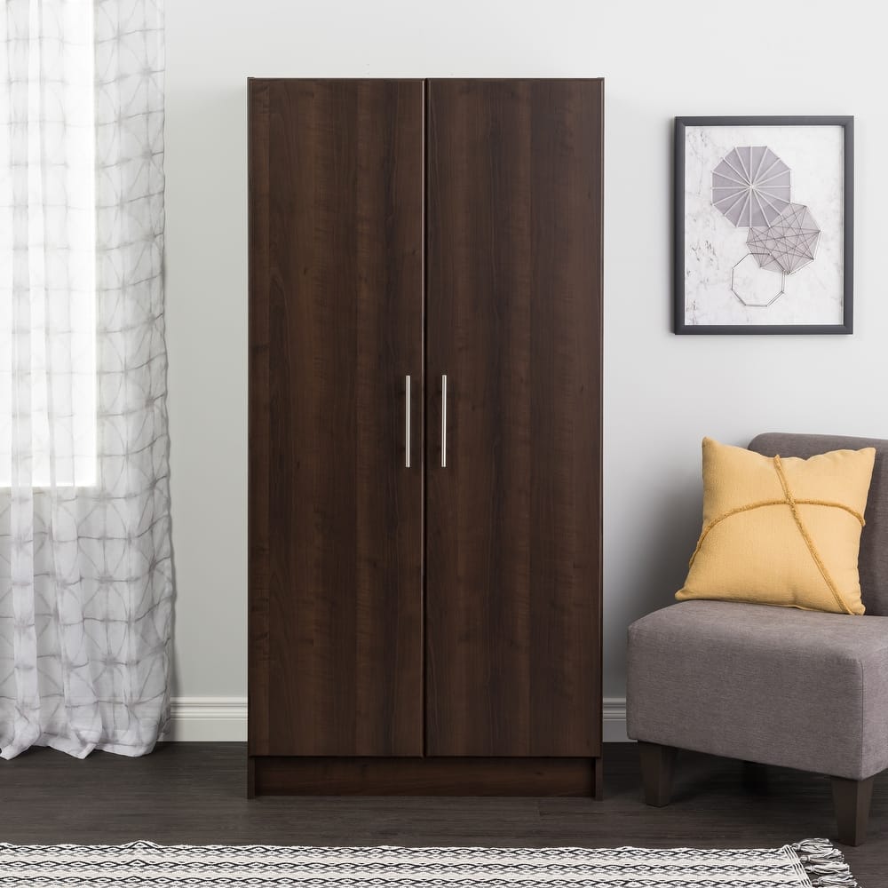 Prepac Elite Armoire Wardrobe Closet Cabinet with Hanging Rail