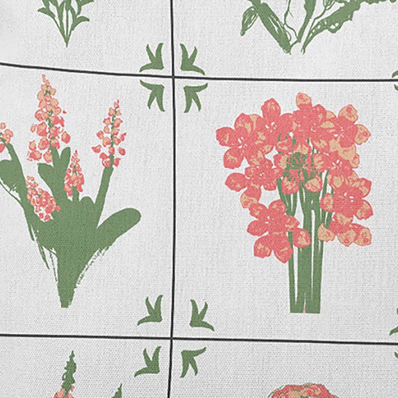 Framed Field Flowers Indoor/Outdoor Throw Pillow