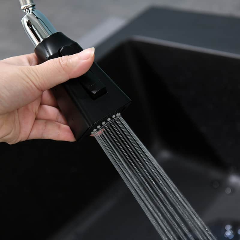 Black Touchless Pull-Down Kitchen Sink Faucet