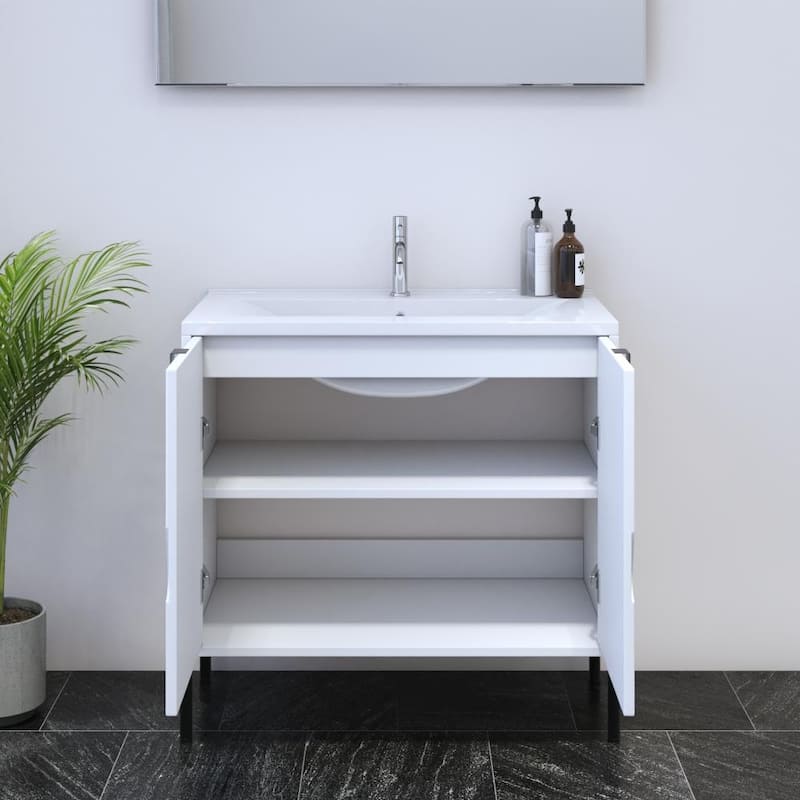 Teardrop 2D 80 Floating Bathroom Vanity (32" Width)