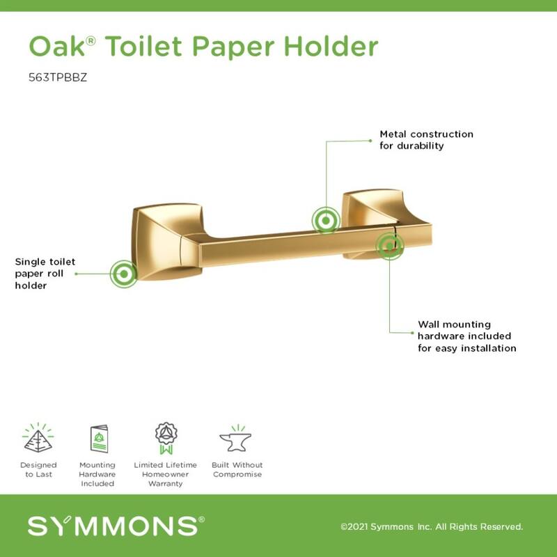 Symmons 563TP Oak Wall Mounted Toilet Paper Holder