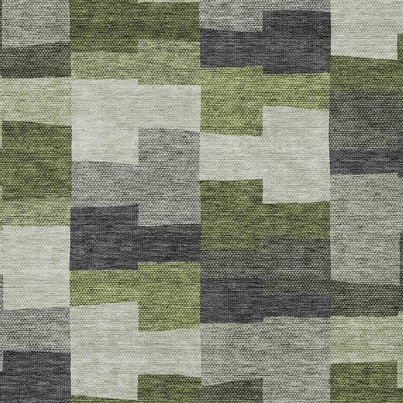 HomeRoots Geometric Transitional Rectangle Outdoor Rug