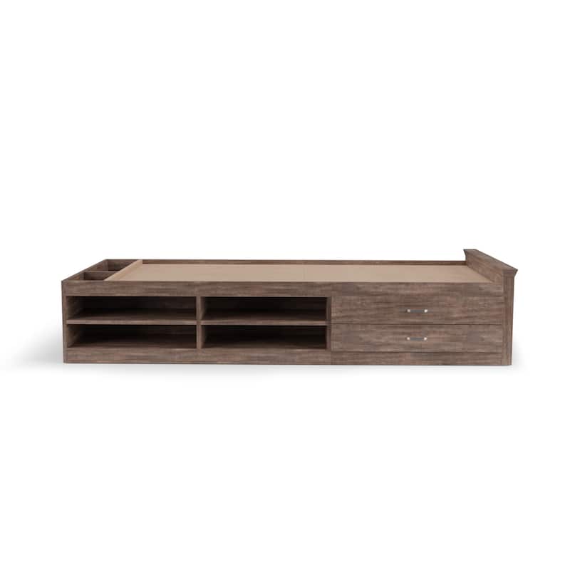 DH BASIC Transitional 2-Drawer Storage Bed by Denhour