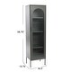 preview thumbnail 22 of 51, Solstice Metal Cabinet with 3 Adjustable Storage Shelves and Arched Glass Door