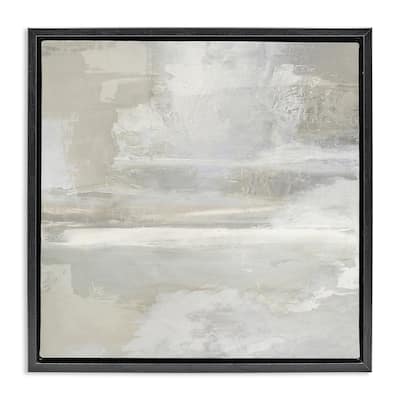 Stupell Contemporary Neutrals Abstract Framed Floater Canvas Wall Art Design By Rachel Springer