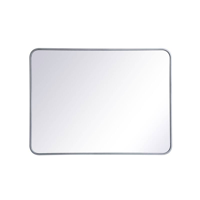 Elegant Lighting MR802736 Evermore 36" W x 27" H Contemporary - Silver