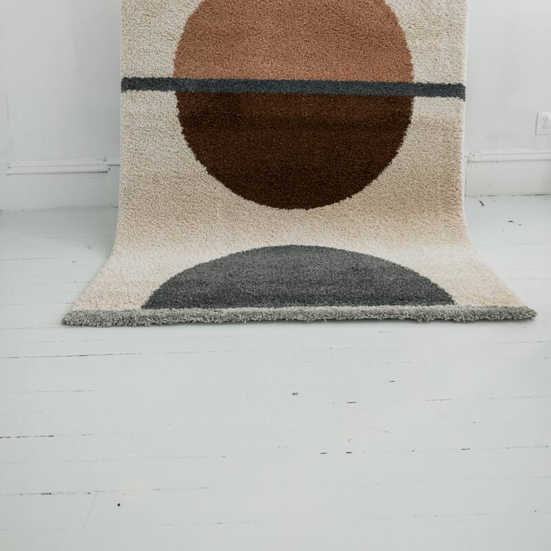 Fortier Modern Geometric Shag Area Rug