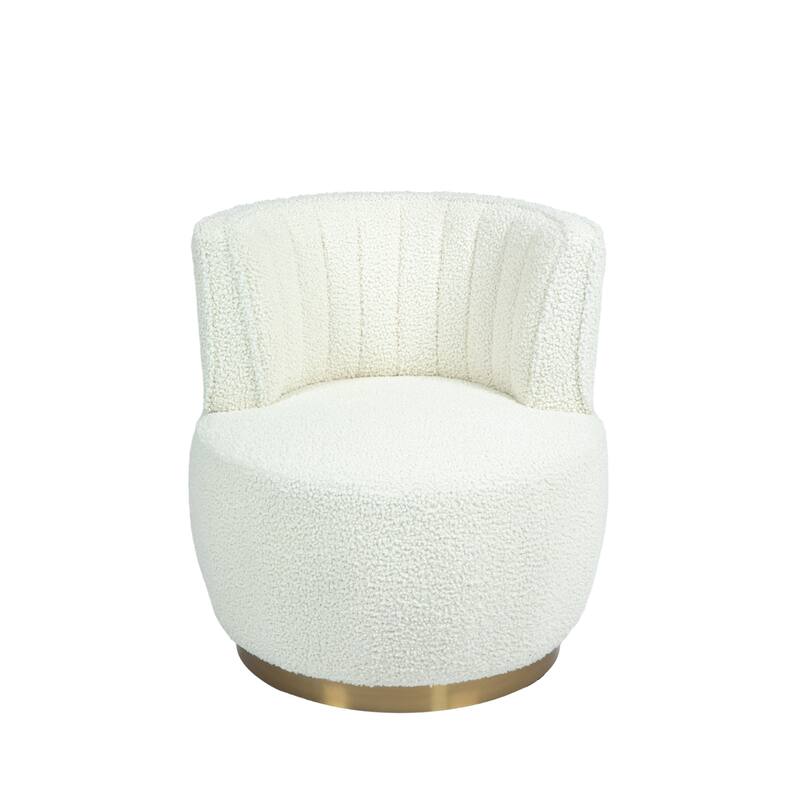 360 Degree Swivel Cuddle Barrel Sofa Chairs with Wide Upholstered
