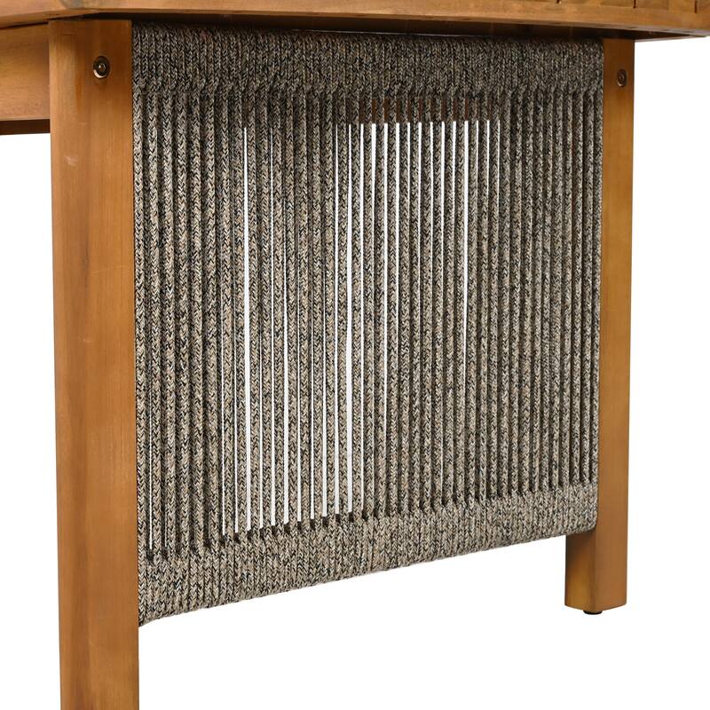 Christopher Knight Home - Zelphius Outdoor Acacia Wood Loveseat with Table