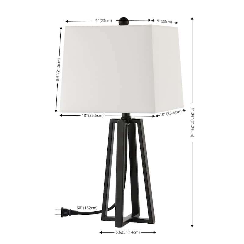 SAFAVIEH Lighting Haven 21" Modern & Contemporary Table Lamp - 10" W x 10" D x 21" H - 10Wx10Dx21H