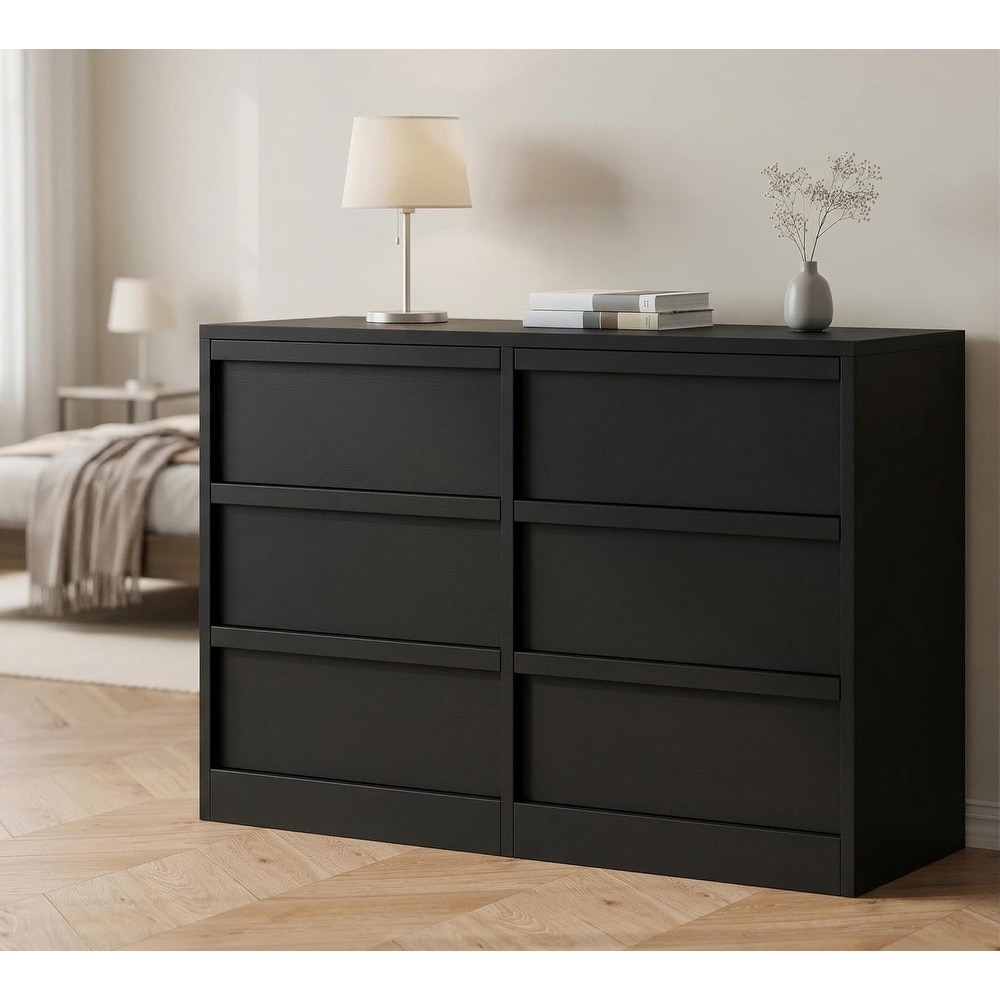 Black 6-drawer 37 - 48 in Dressers - Bed Bath & Beyond Black 6-drawer 37 - 48 in Dressers - Bed Bath & Beyond
