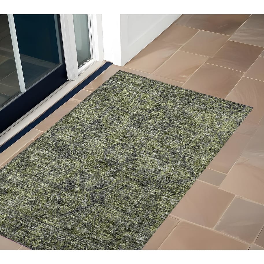 Mava Oriental Weather Resistant Timeless Grace Outdoor Rug
