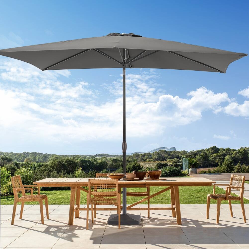 BONOSUKI 6x9FT Patio Market Umbrellas Table Umbrella with Tilt Button