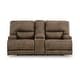 preview thumbnail 4 of 10, Signature Design by Ashley Bealeaf Brown Power Reclining Loveseat with Console - 79" W x 42" D x 42" H
