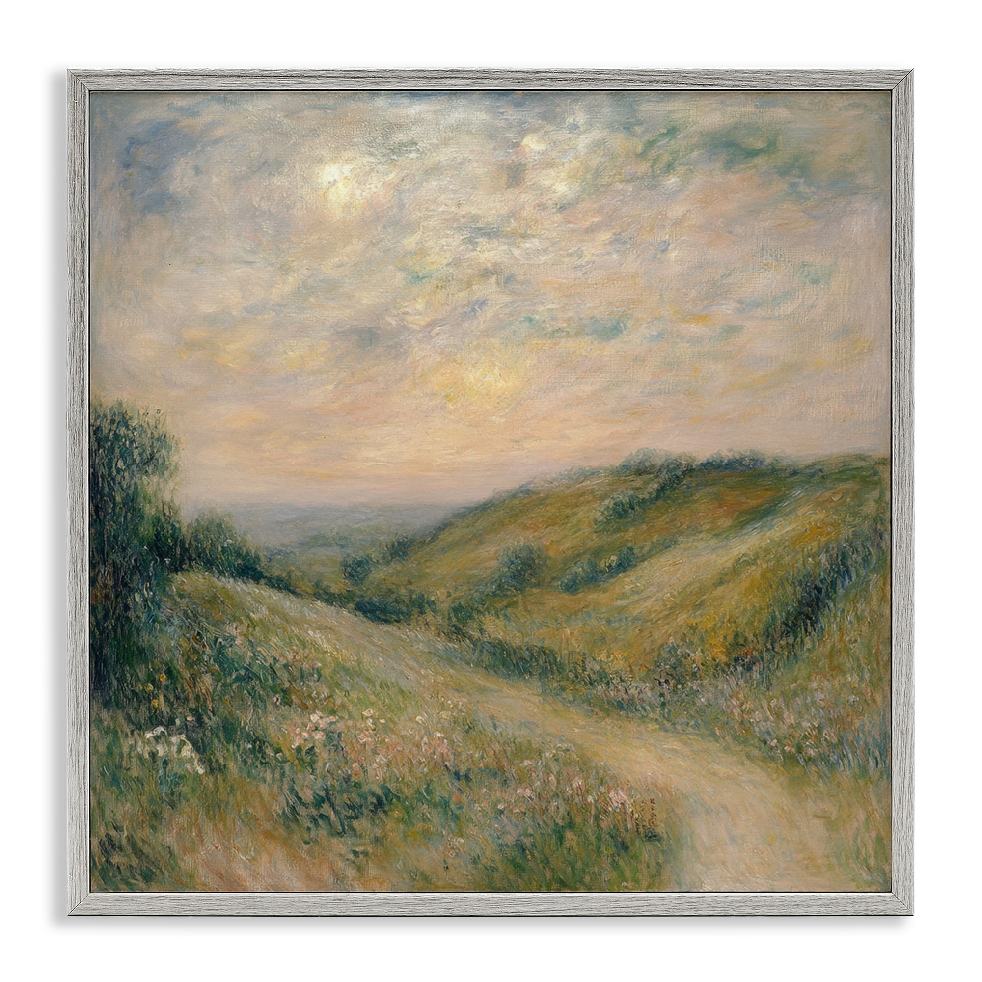 Stupell Mountain Path Landscape Painting Framed Giclee Art Design By Petal Prints Design