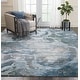 preview thumbnail 9 of 24, Nourison Hand-tufted Prismatic Abstract Contemporary Blue Grey Area Rug 9' 9" x 13' 9" - Grey - Rectangle