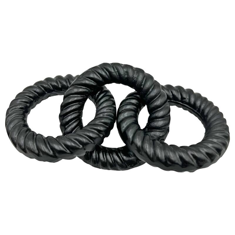 Decorative Handmade Aluminum Modern Chain Sculpture - Size 2(7.5 x 4 x 2 in.) - Black