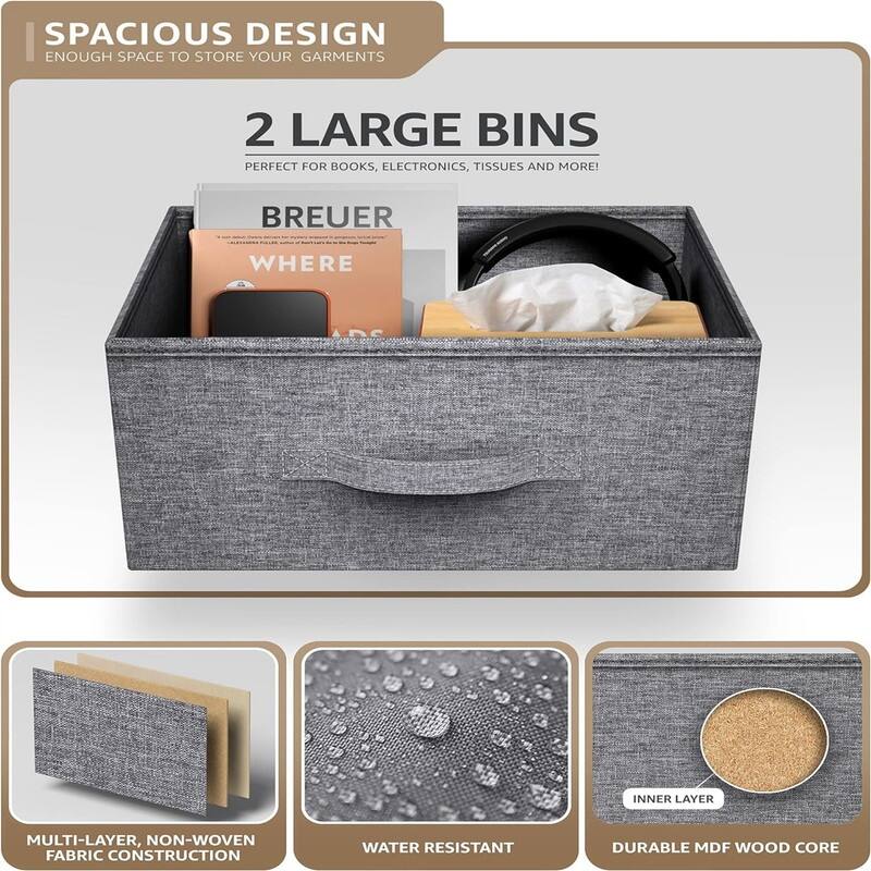 Nightstand with 2 Drawers