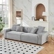 preview thumbnail 2 of 15, Oaks Aura 104.72in. 4-seat Large Sofa With Throw Pillows, Modern Corduroy Fabric Multicolour Choice Couch Grey