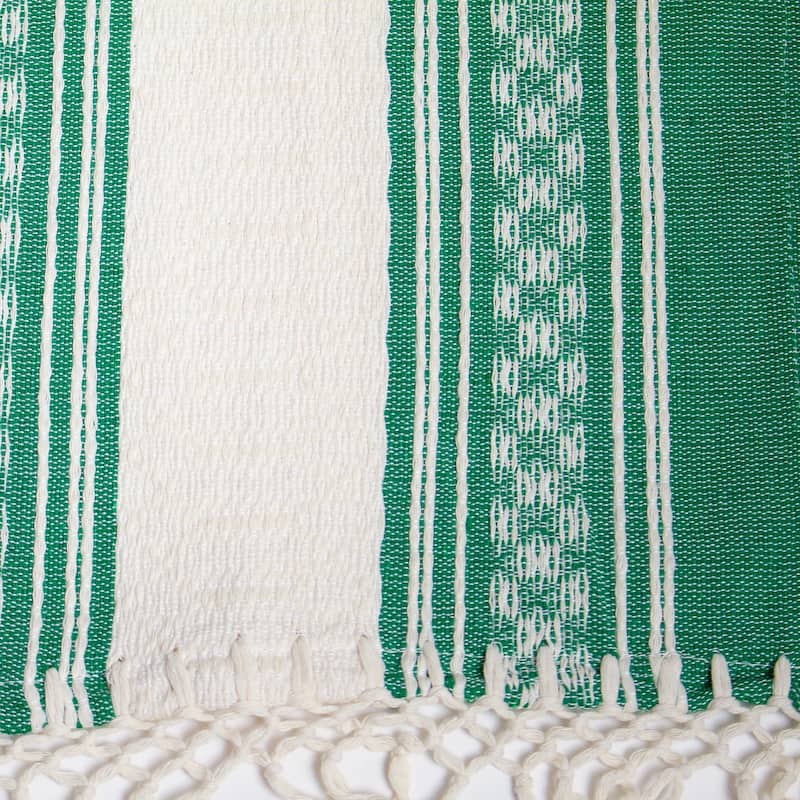 Novica Handmade Oaxaca Milpa Cotton Table Runner