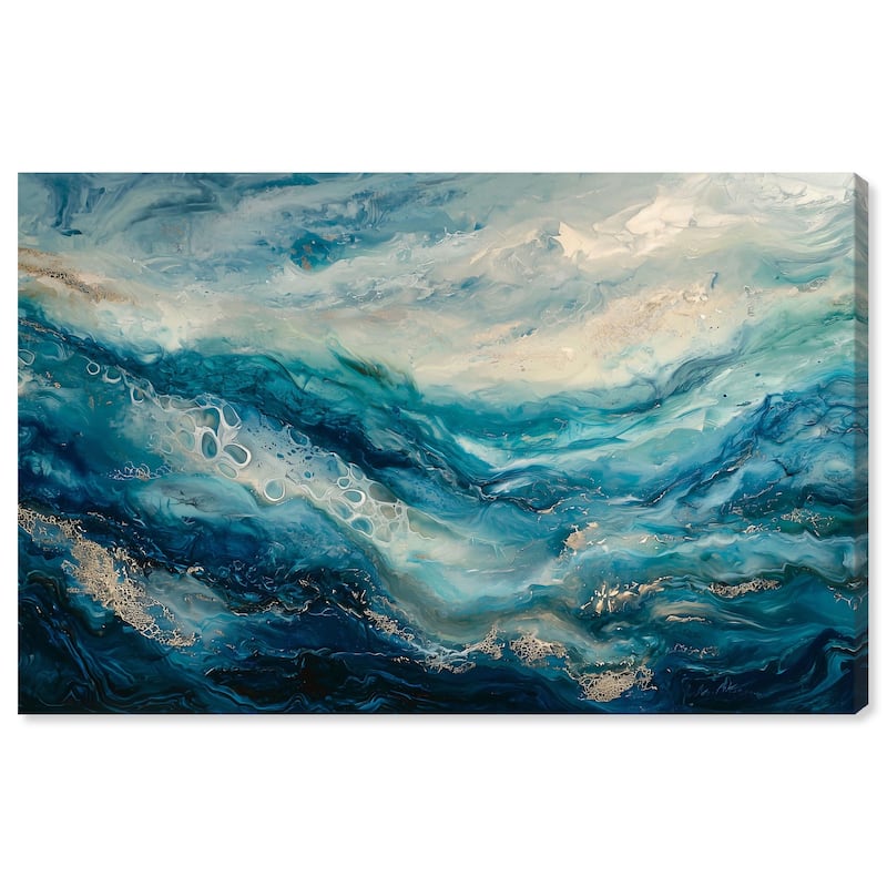 Jeweled Waters Canvas by Art Remedy, Gallery Wrapped - 36" x 24"