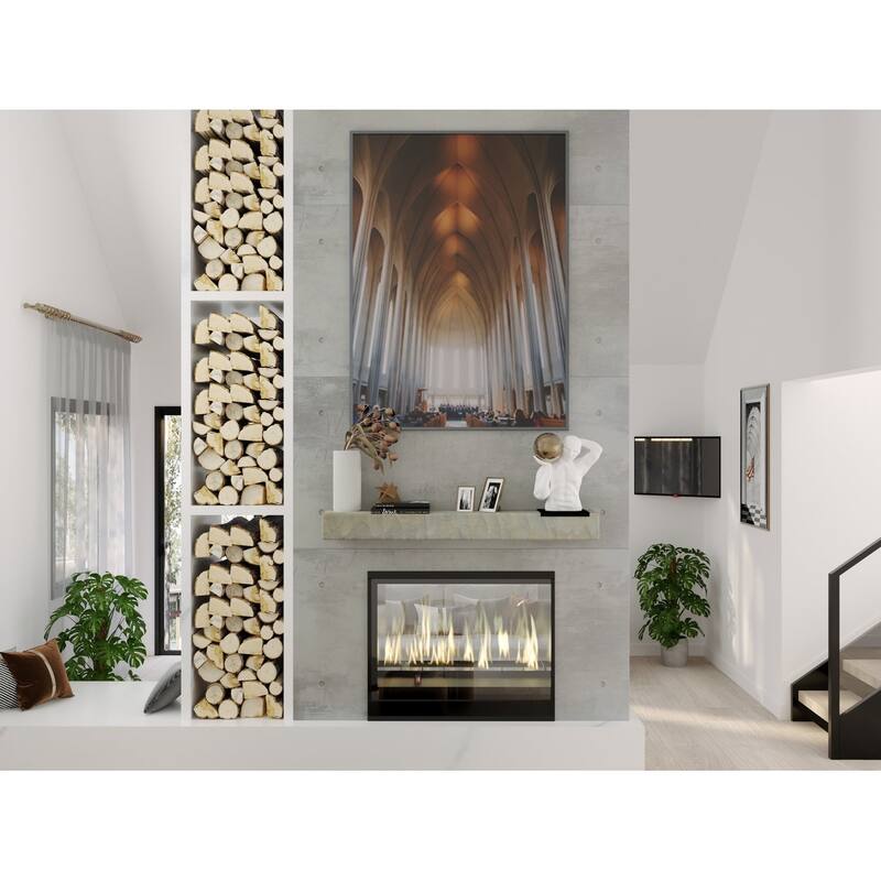 Rough Hewn Fireplace Mantel Shelf