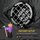 preview thumbnail 3 of 8, 5' Inflatable Halloween Pumpkin Grim Reaper, Blow Up Outdoor LED Yard Display