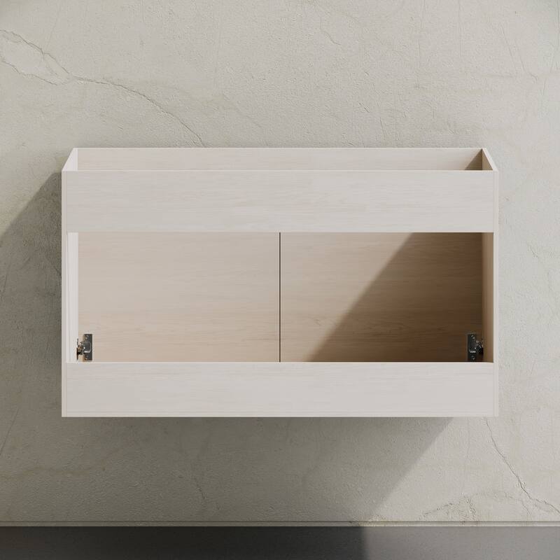 St. Tropez 36" Wall-Mounted Bathroom Vanity Cabinet Without Top In White Oak - 36