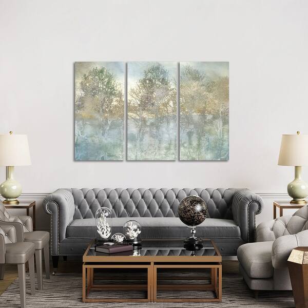 slide 2 of 3, iCanvas "River Reflection" by Irene Weisz 3-Piece Canvas Wall Art Set 40x60x1.5
