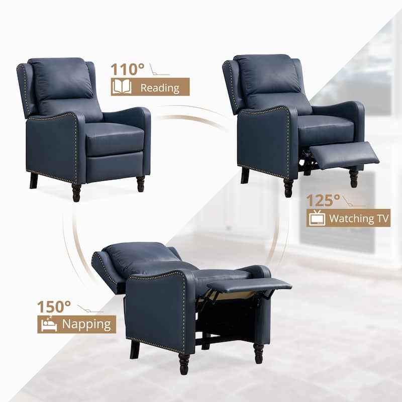 Genuine Leather Recliner Chair Comfortable Chairs for Living Room