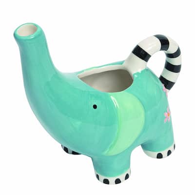 Transpac Dolomite 6.25 in. Multicolor Spring Watering Animal Elephant