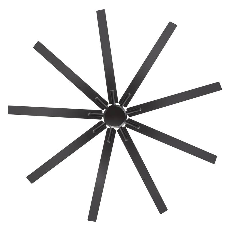 Large 84" Black Ceiling Fan No Light with Remote(9 Reversible Blades)