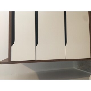 Carson Carrington Borlange Mid-century White and Walnut 6-drawer Chest