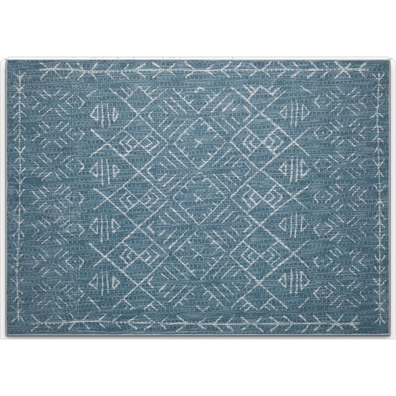 HomeRoots Abstract Geometric Casual Rectangle Area Rug
