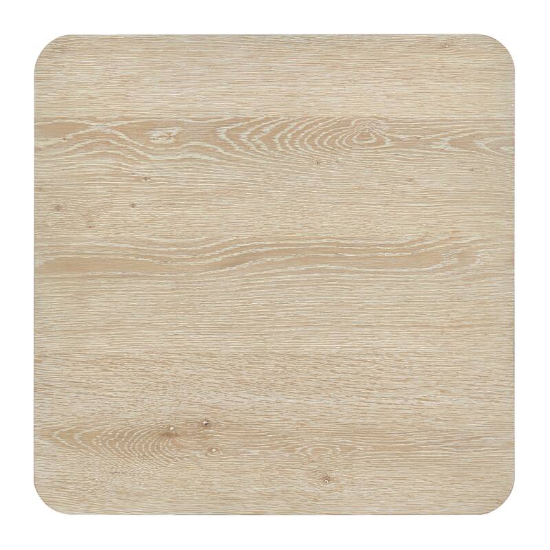 Delray Natural Wood 24-Inch End Table with Shelf