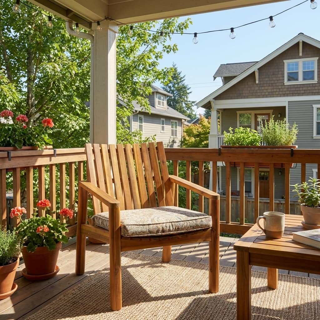 Christopher Knight Home - Solid Acacia Wood Outdoor Lounge Chair with Arms and Slatted Back