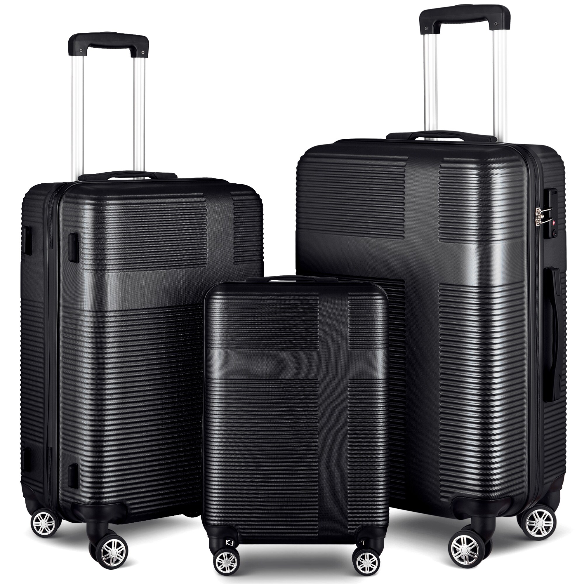 Luggage sets of 3 Piece Carry on Luggage Airline Approved Luggage with TSA  Lock ABS Hardshell 20/24/28 - Bed Bath u0026 Beyond - 38402013