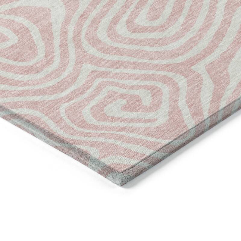HomeRoots Abstract Transitional Rectangle Outdoor Rug