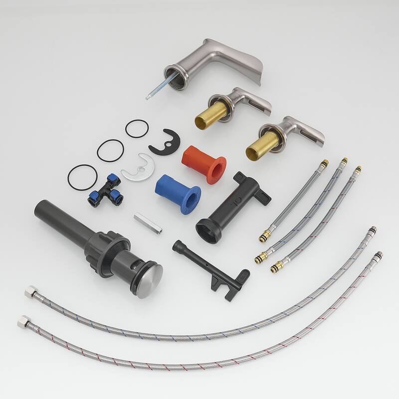 Topcraft Two Handle Waterfall Bathroom Faucet with Pop-Up Drainer