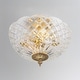 preview thumbnail 6 of 12, Milton 2 Light Olde Brass Semi Flush Mount - 10'' W x 10'' H