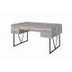 preview thumbnail 9 of 19, Analiese Industrial Antique Writing Desk Grey Driftwood