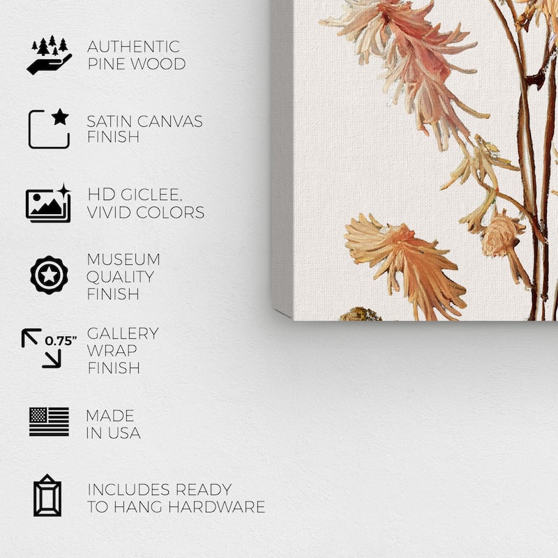 Wynwood Studio Canvas Floral and Botanical Van Gogh Florals White and Cream White Farmhouse Wall Art Canvas Print