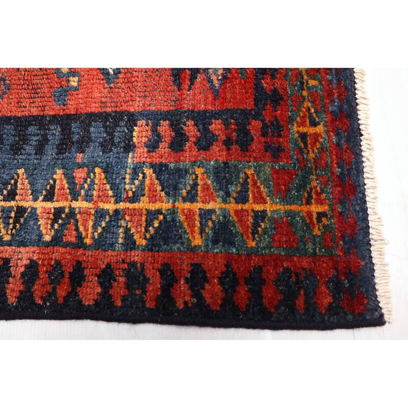 ECARPETGALLERY Hand-knotted Melis Vintage Red Wool Rug - 4'3 x 6'8