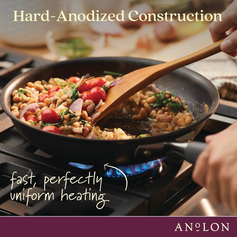 Anolon Advanced Home 8.5-Quart Wide Stockpot with Multi-Function Insert, Bronze