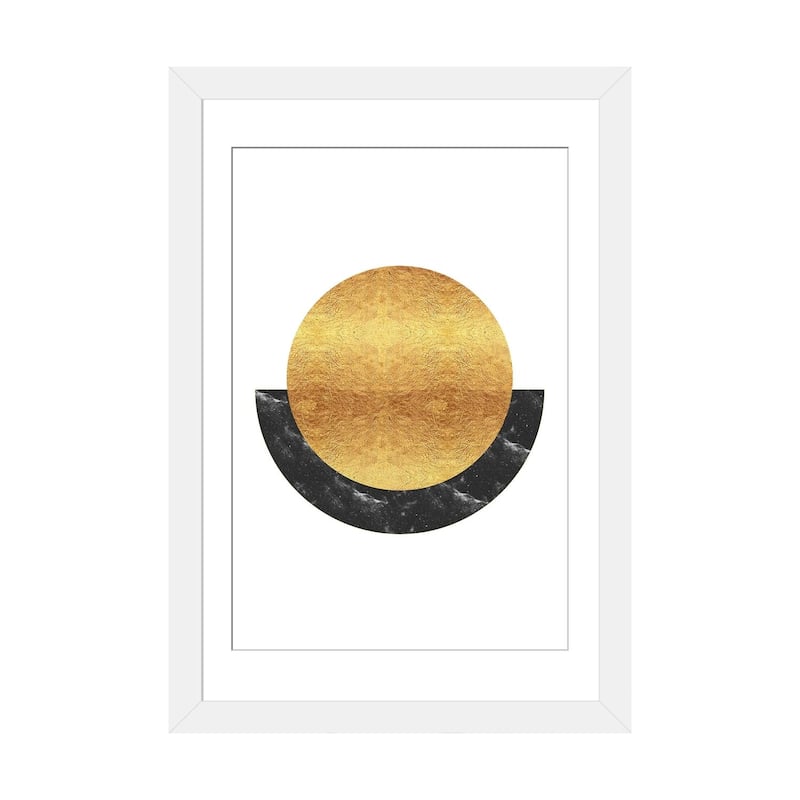 iCanvas "New Gold Sun Rising Abstract" by Nordic Print Studio - White - 24x16x1
