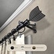 preview thumbnail 3 of 2, InStyleDesign Quill Adjustable Curtain Rod 120 to 170 inches - Black